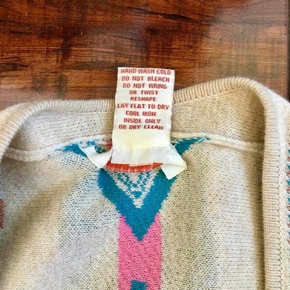 Cordillera Woven Patterned Cotton Ruana Open Poncho Cardigan - Picture 5 of 10